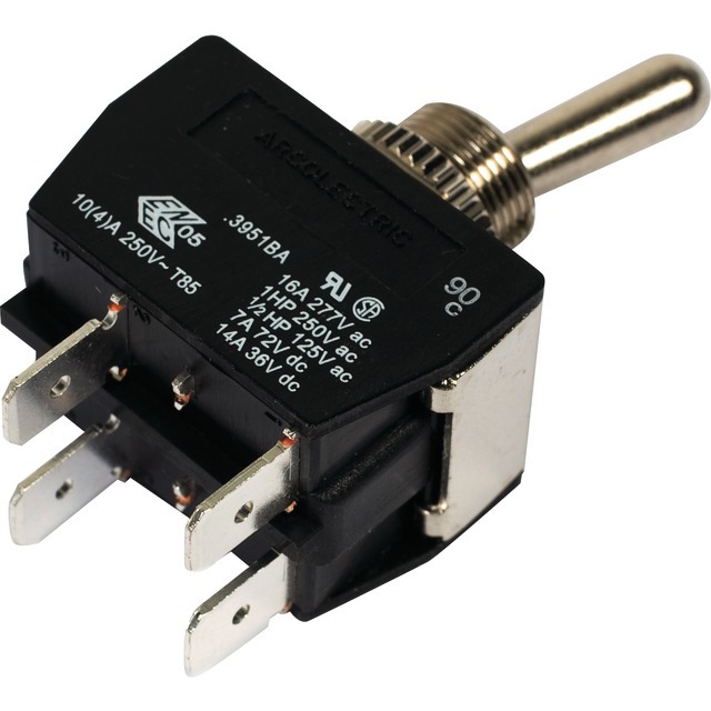 Interrupteur A Levier Metal 2 Posistions Mom-off 4 Bornes référence fournisseur 253935